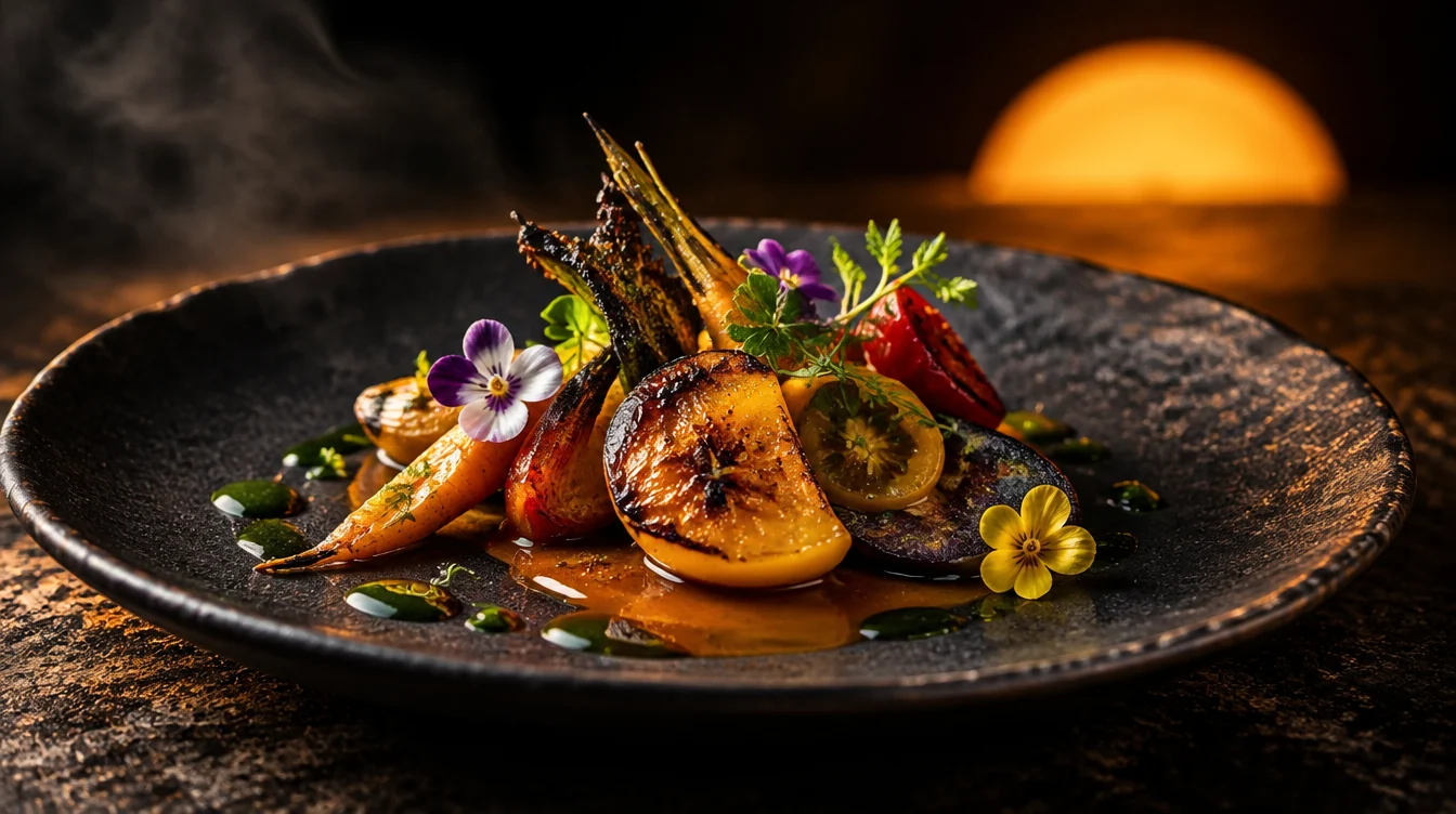 Detalle de un plato del menú sensorial